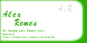 alex remes business card